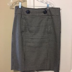 Ann Taylor Black and White Skirt